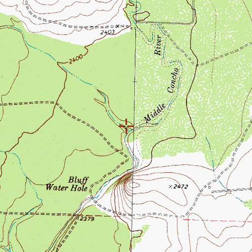 Topographic Map of Chandler Draw, TX