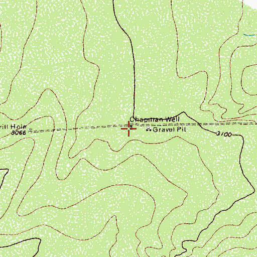 Topographic Map of Chapman Well, TX