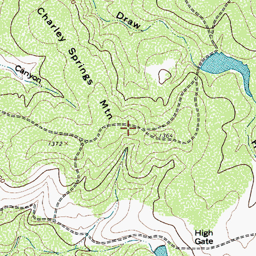 Topographic Map of Charley Springs Mountain, TX
