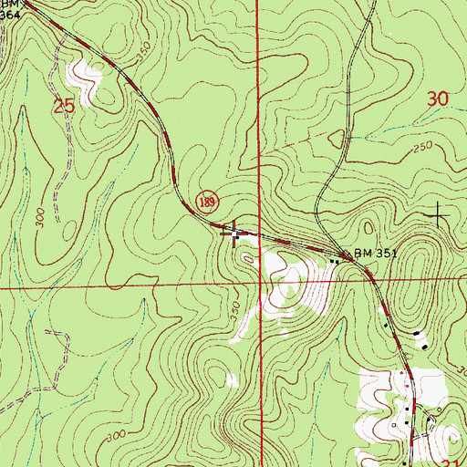 Topographic Map of The Hour of Faith Church, AL