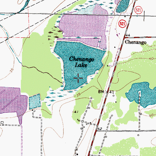 Topographic Map of Chenango Lake, TX