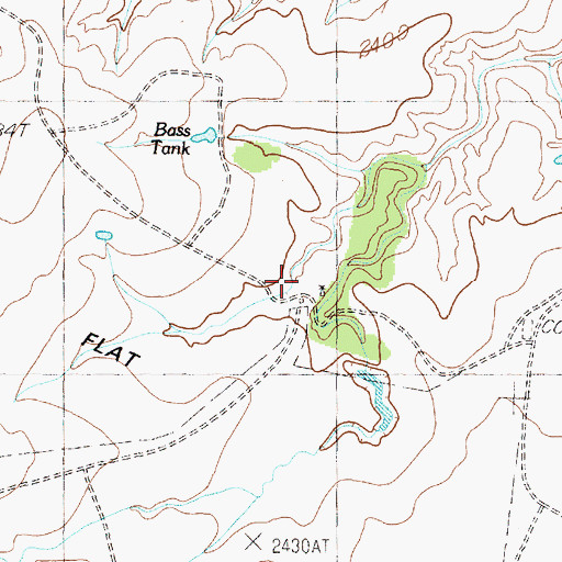 Topographic Map of Cherokee Camp, TX