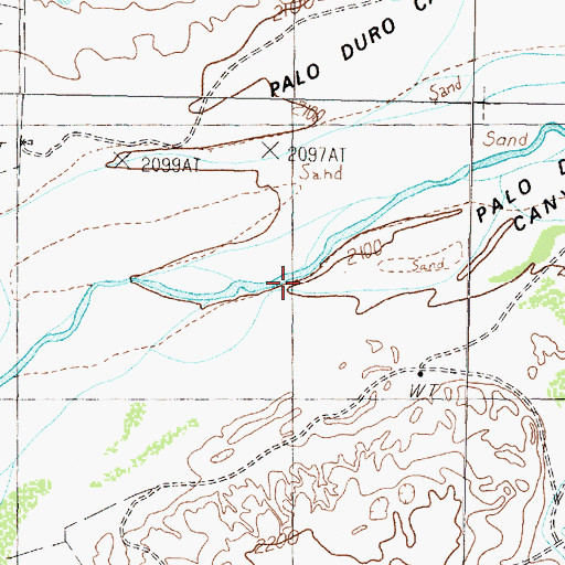 Topographic Map of Cherokee Creek, TX