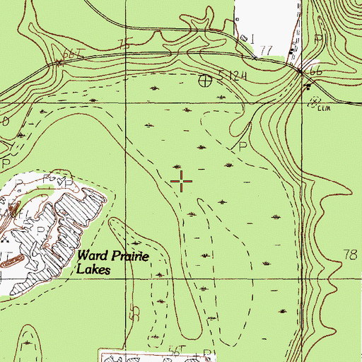 Topographic Map of Cherry Creek, TX