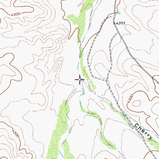 Topographic Map of Cherry Draw, TX