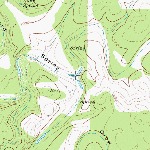 Topographic Map of Cherry Hollow, TX