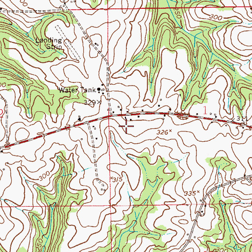 Topographic Map of Union Academy, AL