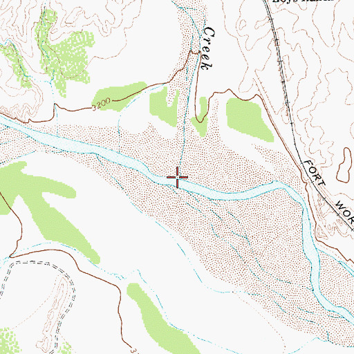 Topographic Map of Cheyenne Creek, TX