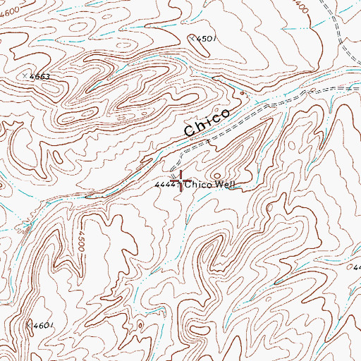 Topographic Map of Chico Well, TX