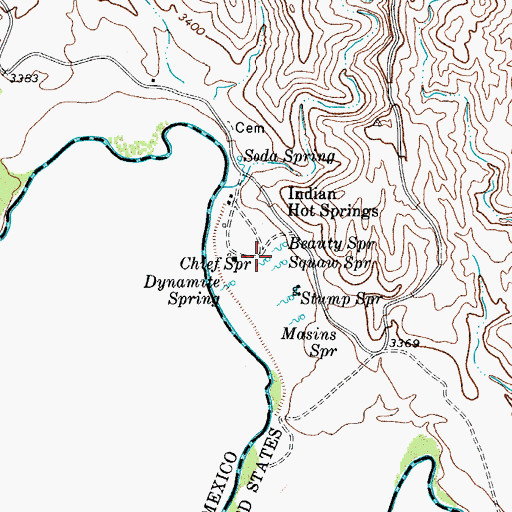 Topographic Map of Chief Springs, TX