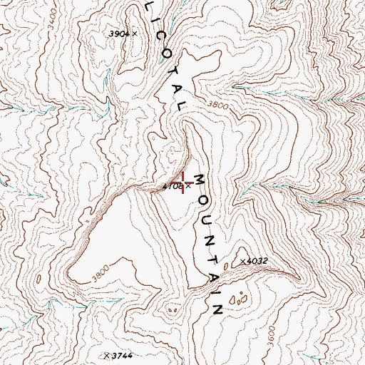 Topographic Map of Chilicotal Mountain, TX