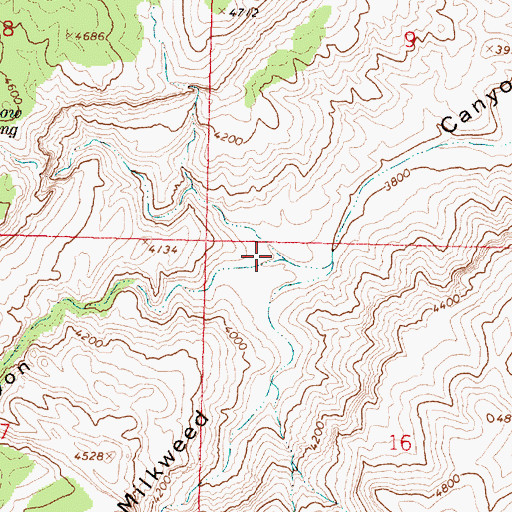 Topographic Map of West Water Canyon, AZ