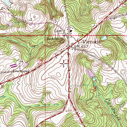 Topographic Map of Victoria Ball Park, AL