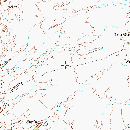 Topographic Map of Chimneys Trail, TX