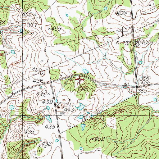 Topographic Map of China Chapel Church, TX