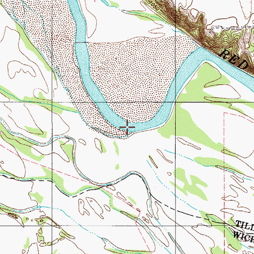 Topographic Map of China Creek, OK