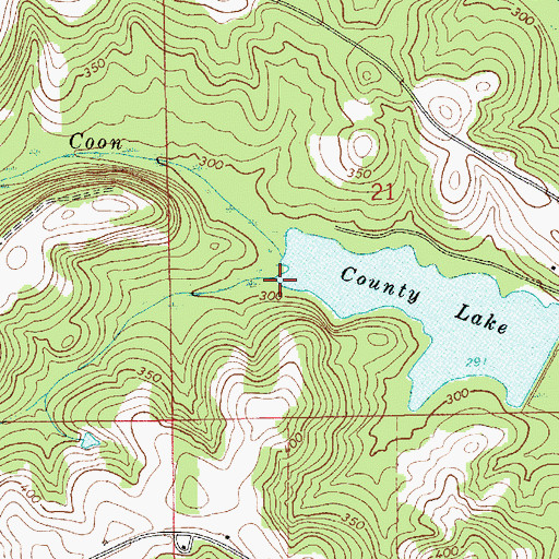 Topographic Map of Whitman Branch, AL