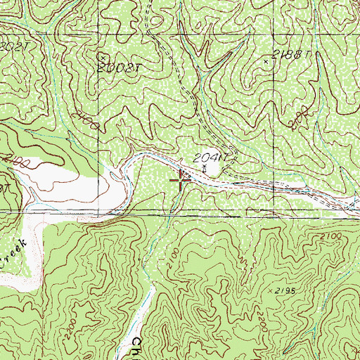 Topographic Map of Chinaberry Draw, TX