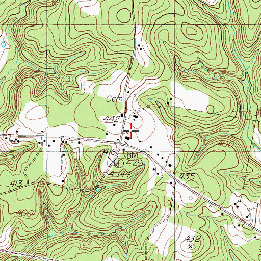 Topographic Map of Chireno School, TX