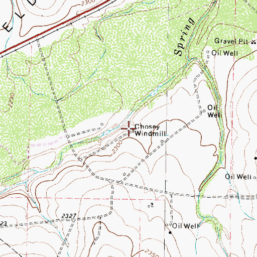 Topographic Map of Chosey Windmill, TX