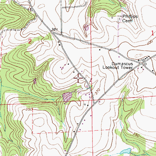 Topographic Map of Yelverton School (historical), AL