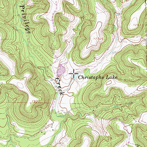 Topographic Map of Christophs Lake, TX
