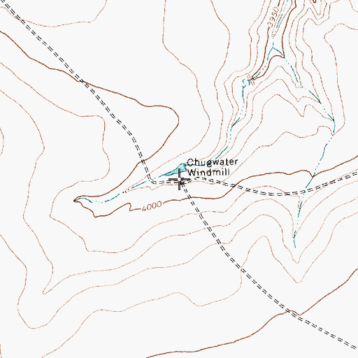 Topographic Map of Chugwater Windmill, TX