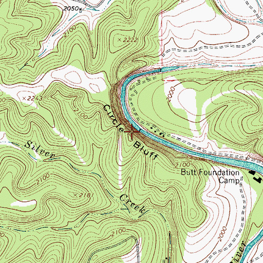 Topographic Map of Circle Bluff, TX