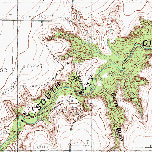 Topographic Map of Cita Canyon Methodist Camp, TX