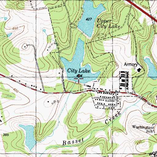 Topographic Map of City Lake, TX