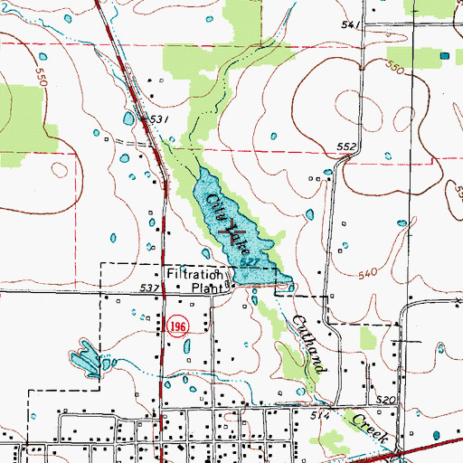 Topographic Map of City Lake, TX