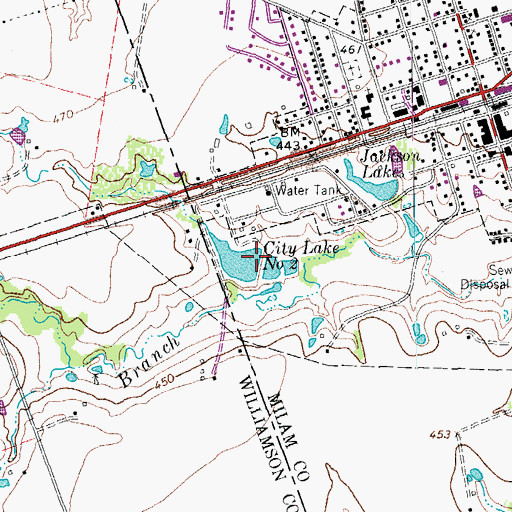 Topographic Map of City Lake Number Two, TX