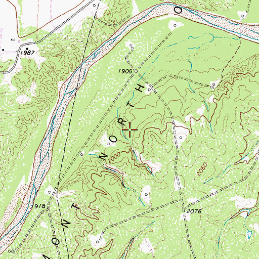 Topographic Map of Clairemont North Oil Field, TX