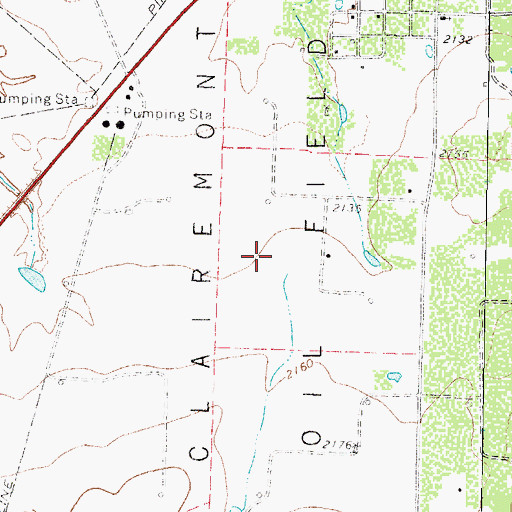 Topographic Map of Clairemont Oil Field, TX