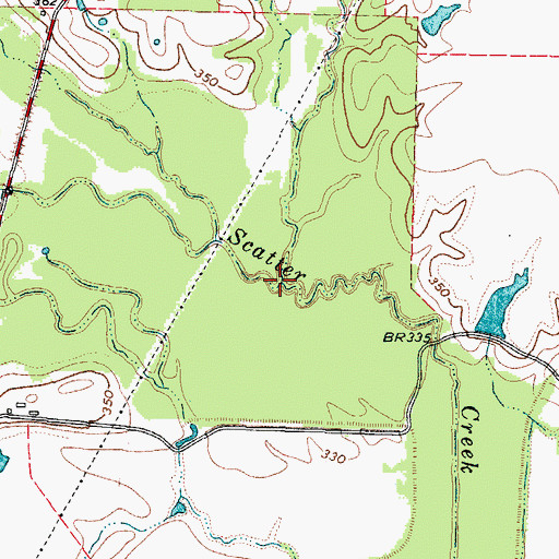 Topographic Map of Claphand Creek, TX