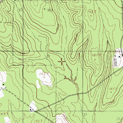 Topographic Map of Clare Creek, TX