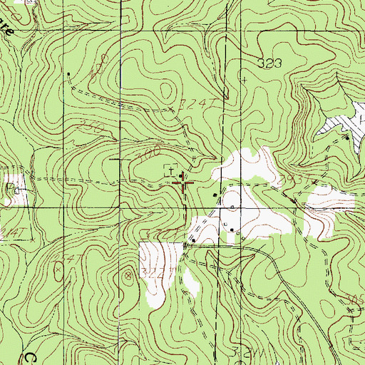 Topographic Map of Clare Creek School, TX