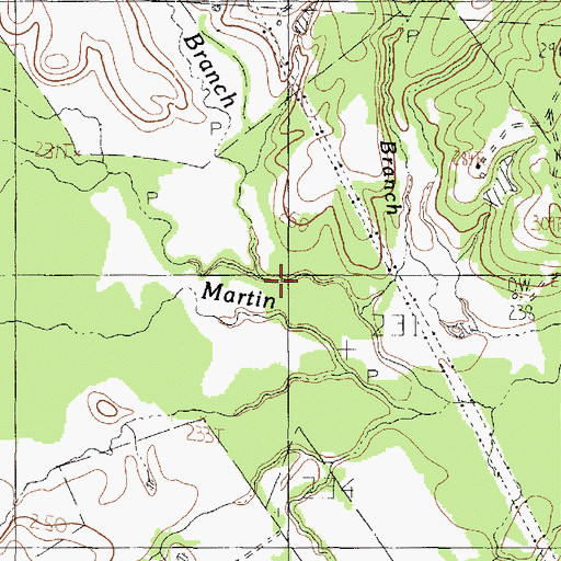 Topographic Map of Clark Branch, TX