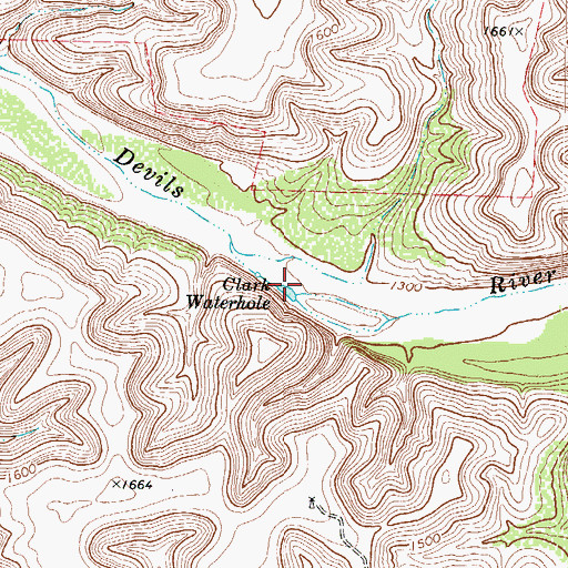 Topographic Map of Clark Waterhoel, TX