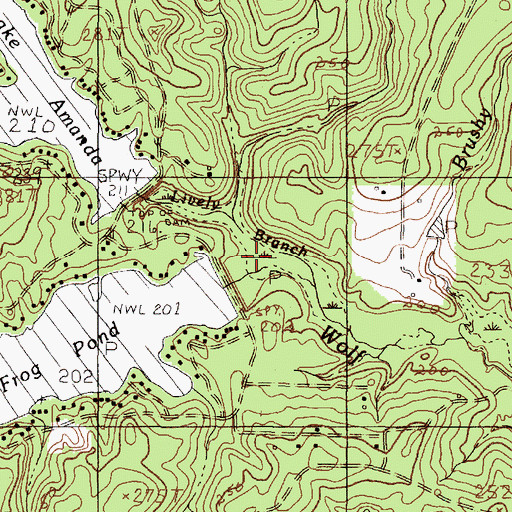 Topographic Map of Clarks Branch, TX