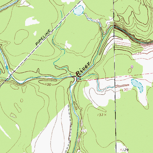 Topographic Map of Clarks Creek, TX