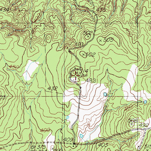 Topographic Map of Clay Cemetery, TX