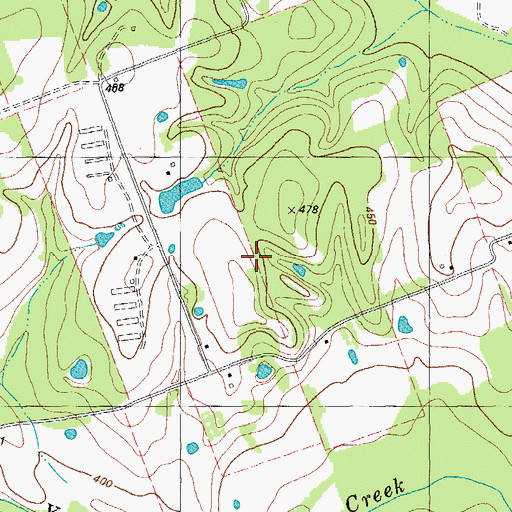 Topographic Map of Clay Hill, TX