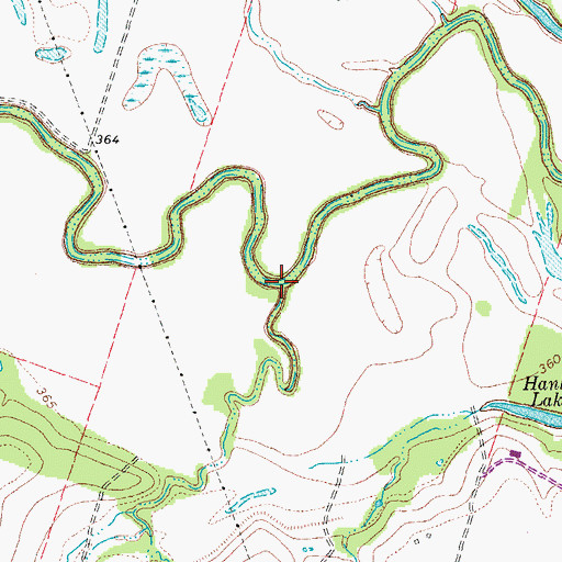 Topographic Map of Clays Creek, TX