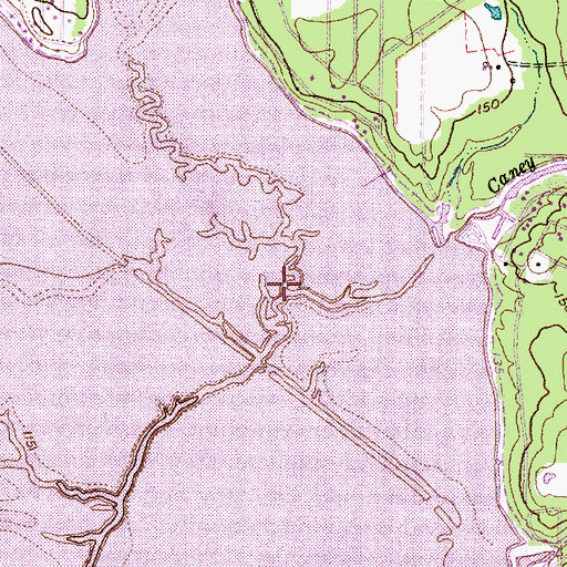 Topographic Map of Clear Creek, TX