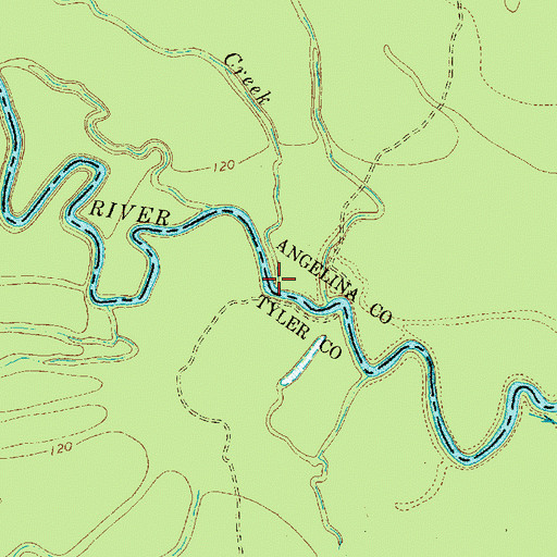 Topographic Map of Clear Creek, TX