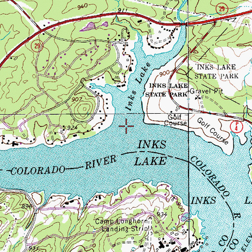 Topographic Map of Clear Creek, TX