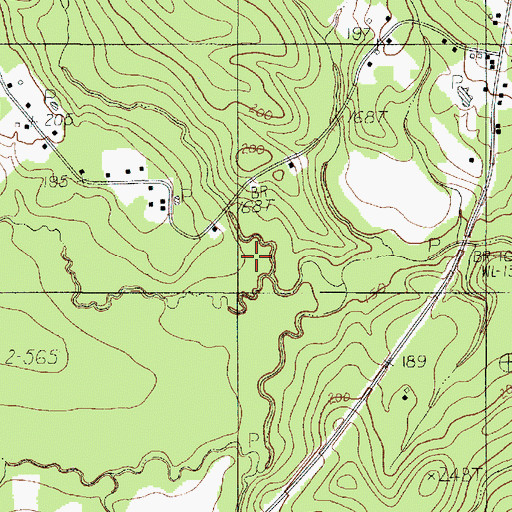 Topographic Map of Clear Creek, TX