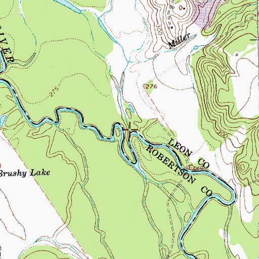 Topographic Map of Clear Creek, TX