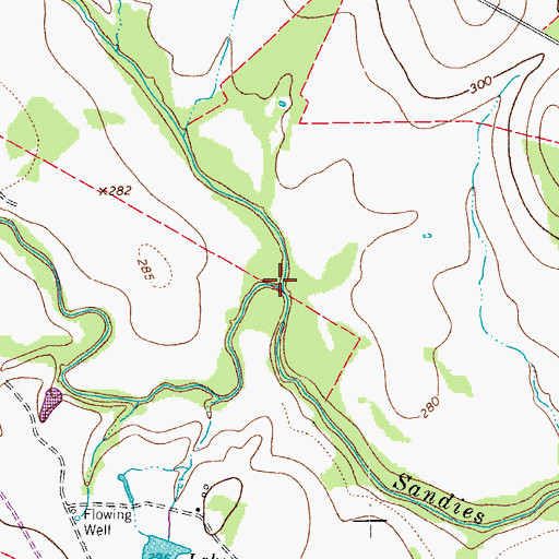 Topographic Map of Clear Fork Creek, TX